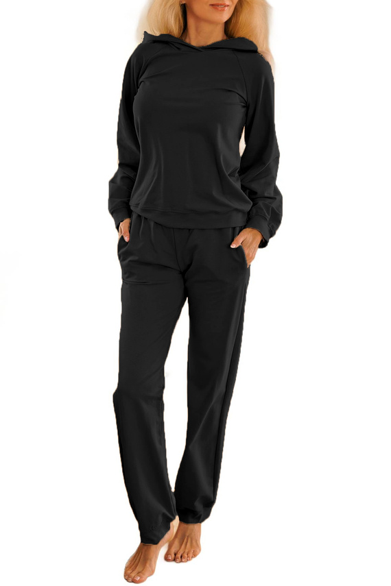 Brav dámské tepláky Mirale | Pohodlný bavlněný komplet | Polská výroba - černá