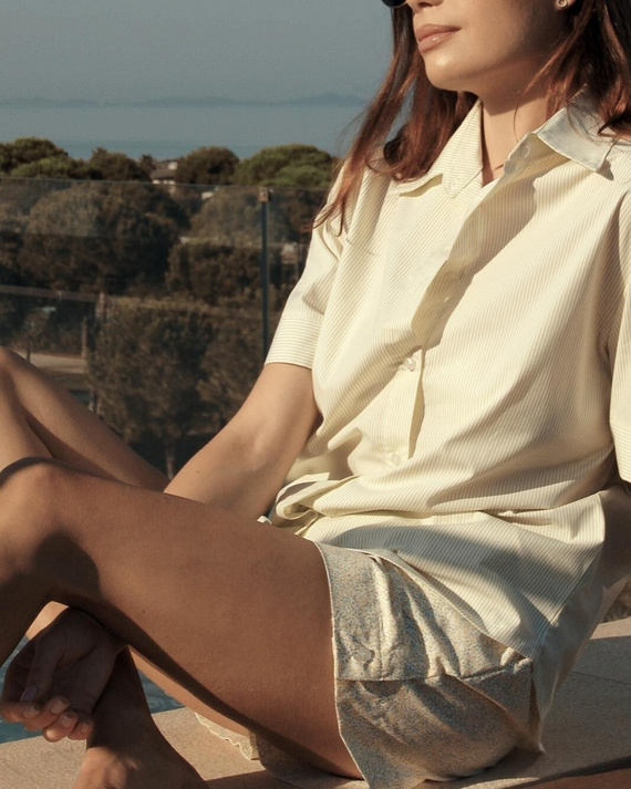 Dámské pyžamo Sensis Ophelia limetkové – letní, 100% bavlna