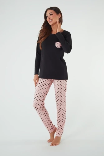 Buscato Dámské pyžamo s dlouhým rukávem, dlouhé kalhoty Italská móda