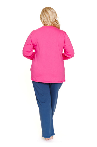 7328 Doctor Nap Peony dámské pyžamo - bavlna, plus size, dlouhý rukáv