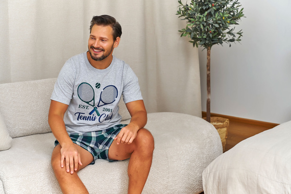 Pánské pyžamo Doctor Nap 7401 Tennis 95% bavlna