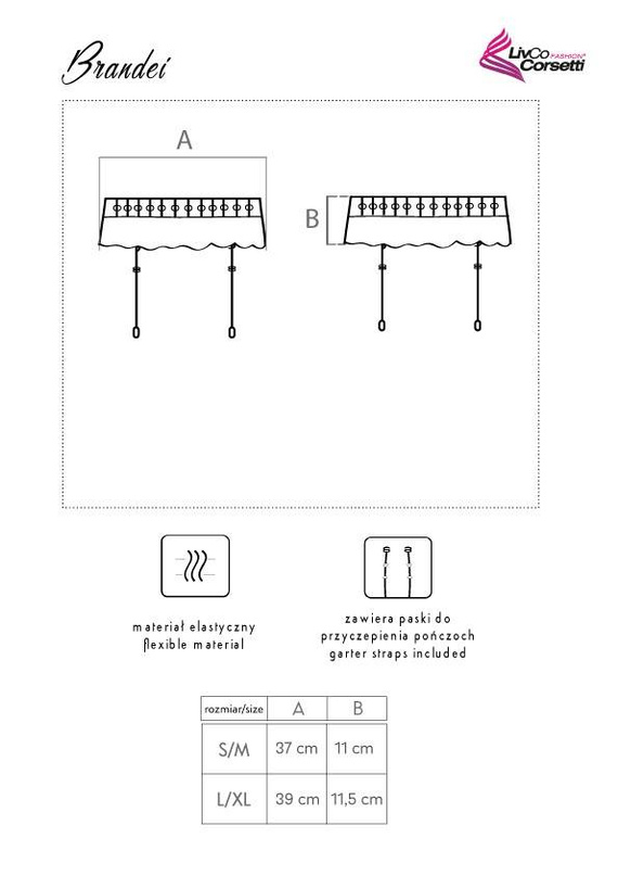 Brandei LC 90522-1 LivCo Corsetti Módní podvazkový pás