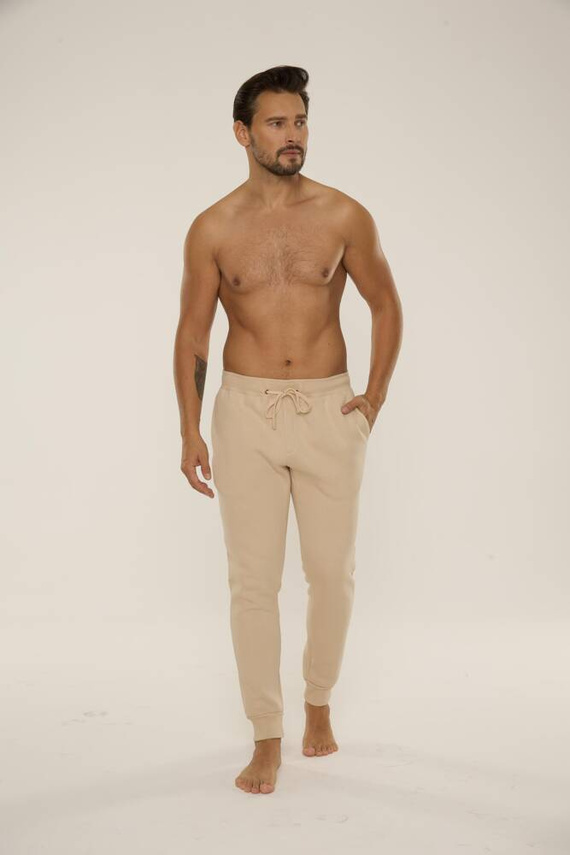 813 Indigo Pánská tepláková souprava De Lafense - písková