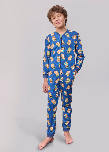 185/183 186/183 Capybara 2 Dětská kombinéza Cornette - bavlněná, se zipem a veselým potiskem