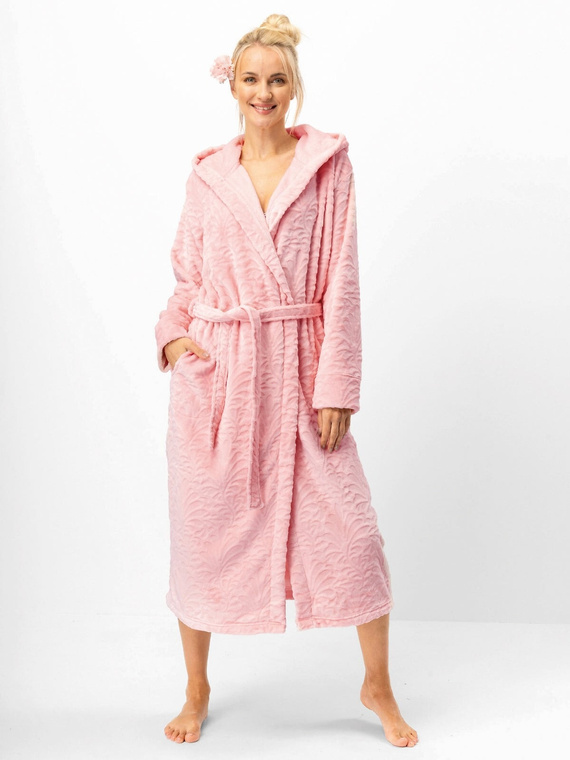 Dámský župan Key LGL 565 růžový - měkký, elegantní Velvet Super Soft