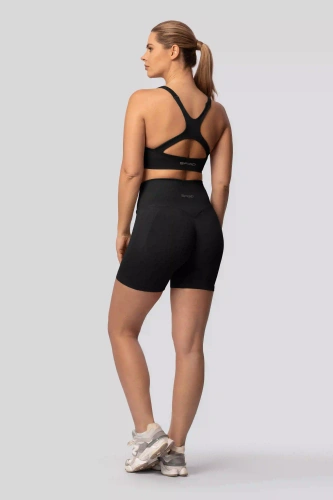Spaio PUSH-UP PRO modelující bezešvé šortky fitness vysoký pas black