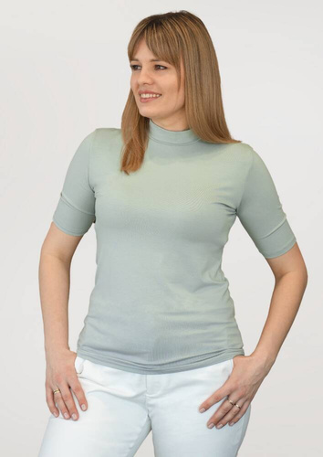 Layla Bluzka półgolf z krótkim rękawem Babell - miętowa