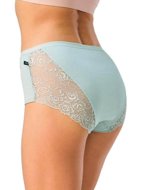 Dámské kalhotky LPF 570 maxi z bavlny s krajkou – balení 2 ks