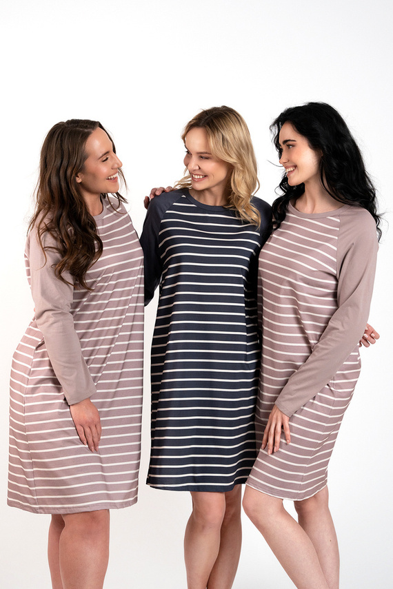 Noční košile Oda Italian Fashion - grafitový potisk