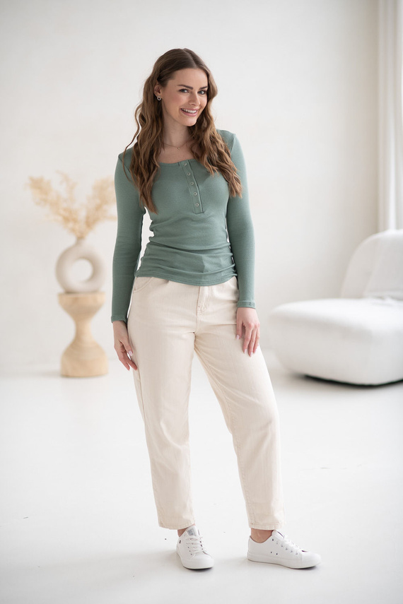 Tummy Milk&Love těhotenská a kojicí halenka viskóza sage