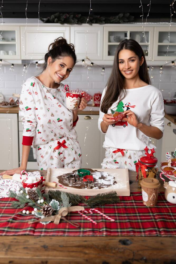 Dámské pyžamo Lillian Sensis -ecru