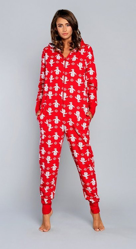 Dámský dlouhý overal Nana Italian Fashion - červený