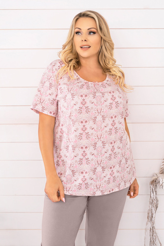 Kalmia Dámské pyžamo s krátkým rukávem, 3/4 kalhoty Italský módní potisk