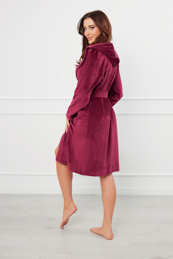 Akara Dámský župan Italian Fashion - bordó