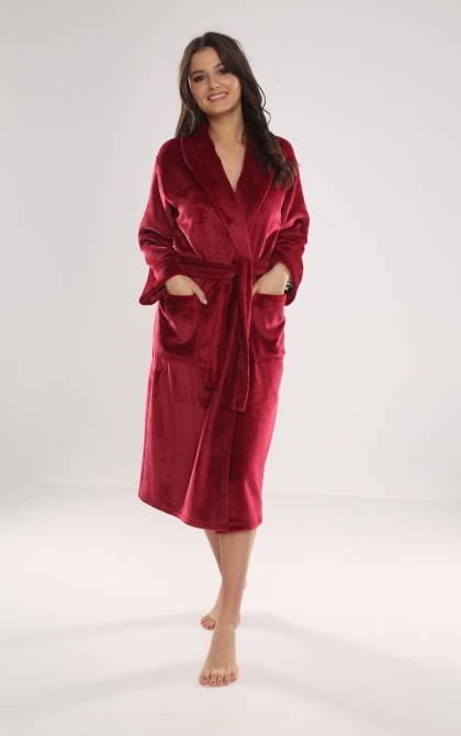 628 Abigail Dlouhý dámský župan Forex - bordó