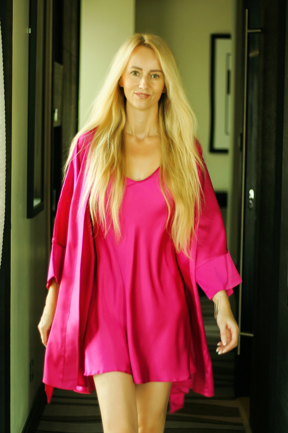 Panama Dámský župan Podomka Kalimo - fuchsiový