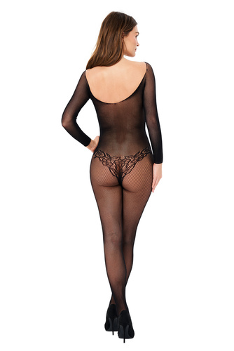 Bodystocking Kotek BG003 černý S/M/L – elastická síťovina