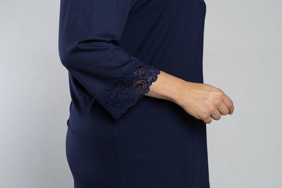 Pyžamo Izyda 3/4 rukávy, 3/4 kalhoty Italská móda - tmavě modrá