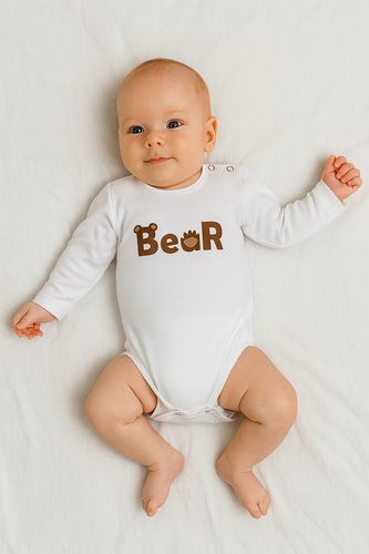 Dětské body Bear Baby Bambarillo ecru | Bavlna, elastické, pohodlné