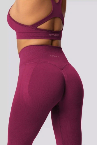 Legíny push-up Spaio PRO vysoký pas krycí tvarující red wine