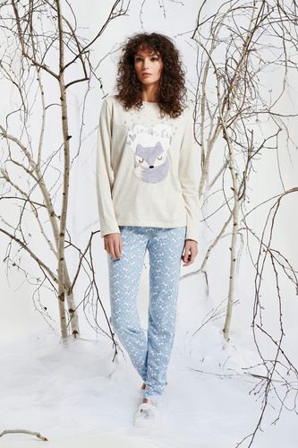 Zerda Sorbetto - dámské bavlněné pyžamo s 3D aplikací