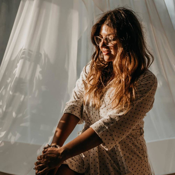 605 Perla Dámský krátký župan Forex - ecru barva