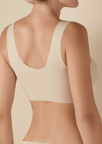 Olivia Selene Bra beige - Dámská sportovní podprsenka bez kostic