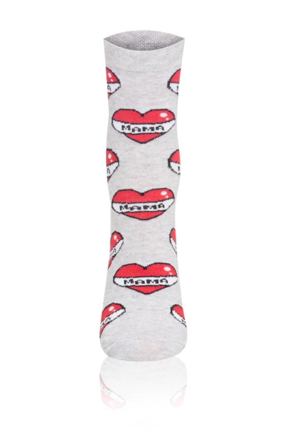 S122D Mama dlouhé ponožky Italian Fashion - šedé
