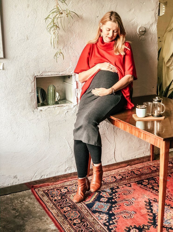 ECO Spódnica midi tuba Cool mama burgund