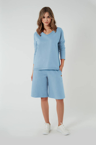 Madri 1/2 culottes dámské šortky Italian Fashion - modré