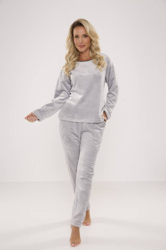 669 Měkké dámské pyžamo De Lafense - šedé