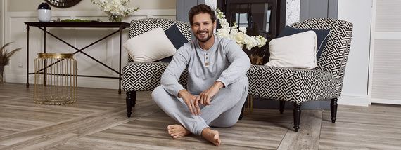 Souprava Leader Tracksuit dlouhá. rukáv, délka. kalhoty Italian Fashion - melange