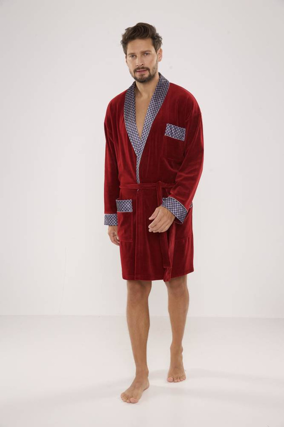 772 Bonjour pánský forexový župan - bordó