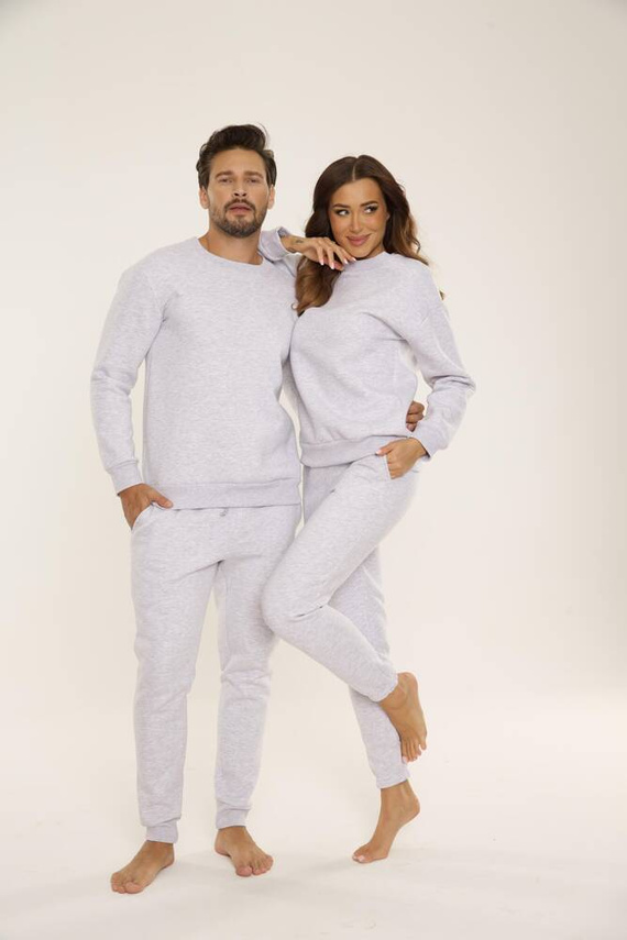 813 Indigo Pánská tepláková souprava De Lafense - světlý melír