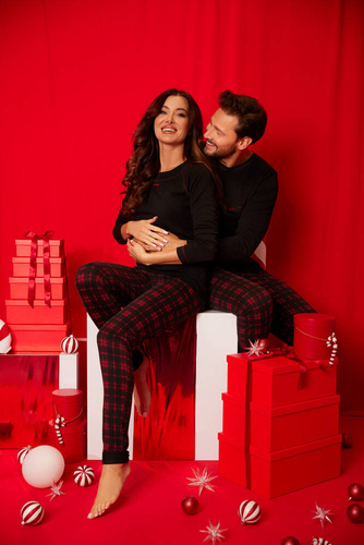 Pánské pyžamo Zeman Italian Fashion - černé/potisk