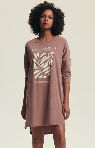 43692 Dextra Dámské tričko Henderson dusty rose - bavlna, 3/4 rukáv, potisk