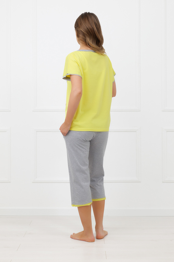 Dámské pyžamo Sabrina Italian Fashion 100% bavlna – krátký rukáv, kalhoty 3/4