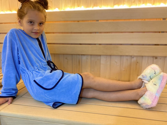 374 / 375 Dětský župan Desiree - modrý