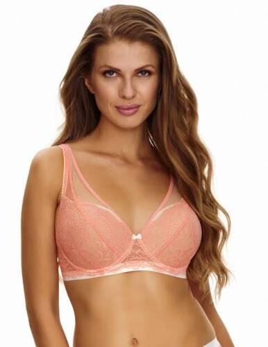 2453 Lupoline soft bralette podprsenka - broskvová