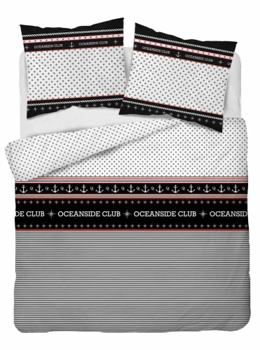 4920 B Home Satin Pościel satynowa marynarska Detexpol czarny