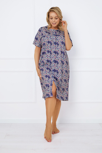 Noční košile Bonaria, krátký rukáv Italská móda - potisk