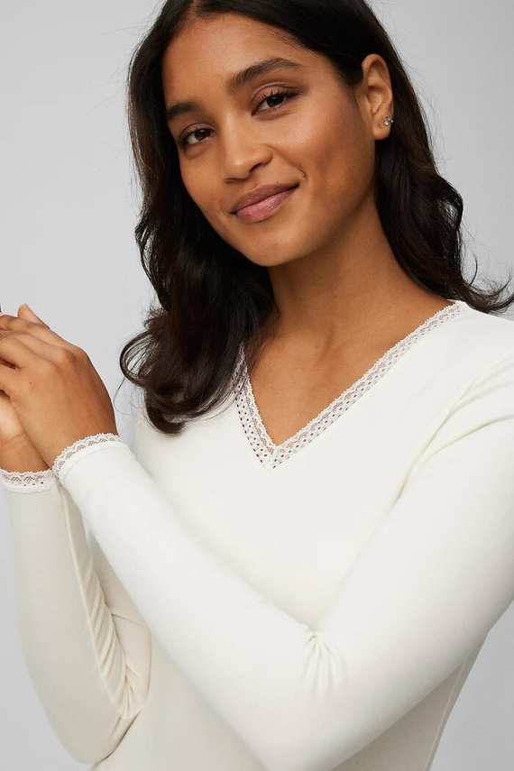 Dámské termotričko Ysabel Mora 70018 panacotta- hřejivé, prodyšné, se šněrováním a dlouhým rukávem