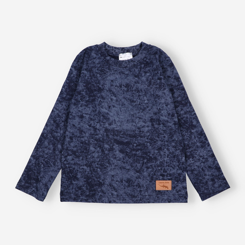 KAR-1021 Chlapecká blůza s dlouhými rukávy Lagarto Verde navy blue - bavlna s elastanem, polská výroba