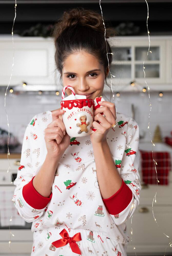 Dámské pyžamo Samantha Sensis -ecru