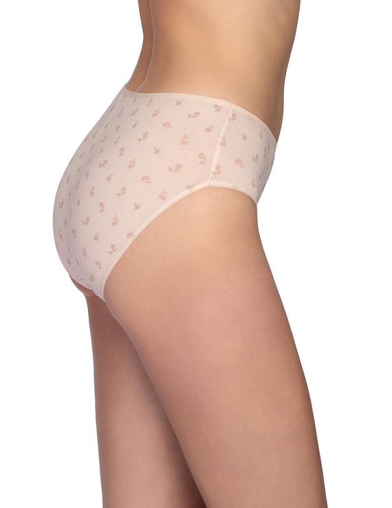 Figi L-122 BI-71 Lama Bavlněné kalhotky Bikini 3ks Květinový komfort