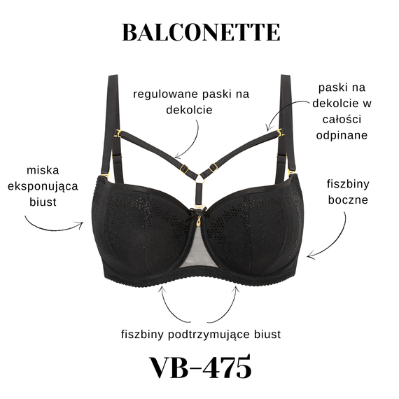 Vena VB-475 balconette K10 – podprsenka s pásky, tvarující dekolt