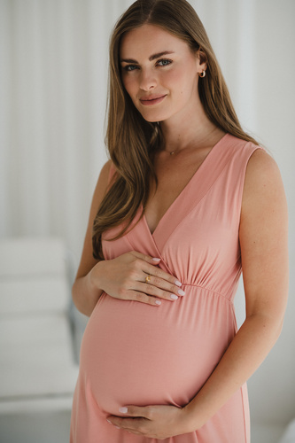 Star Light Těhotenská a kojící noční košile herbal rose Milk&Love- bambusová viskóza | Pohodlí a ženskost