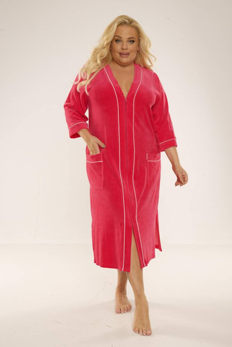 974 / 352 Dámský župan Velour Forex - malinový