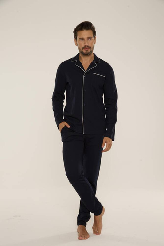 729 Norberto Pánské pyžamo De Lafense - tmavě modré