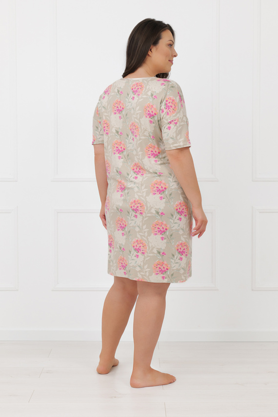 Noční košile Harmonia Italská móda krátký rukáv viskóza elegantní